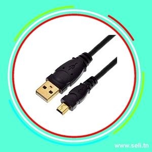 CORDON USB / MINI USB POUR ARDUINO NANO L=1.2M.Arduino tunisie