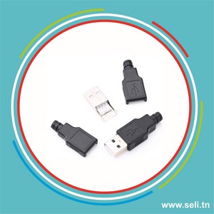 KIT FICHE USB MALE TYPE A .Arduino tunisie