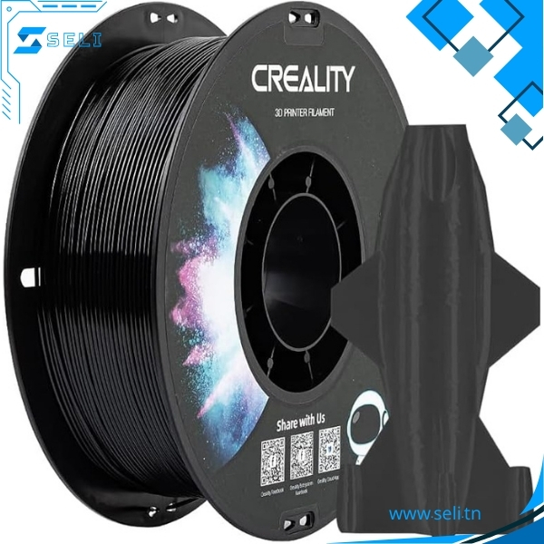 CREALITY FILAMENT 1KG 1.75 MM PETG NOIR 1KG 3301030035.Arduino tunisie