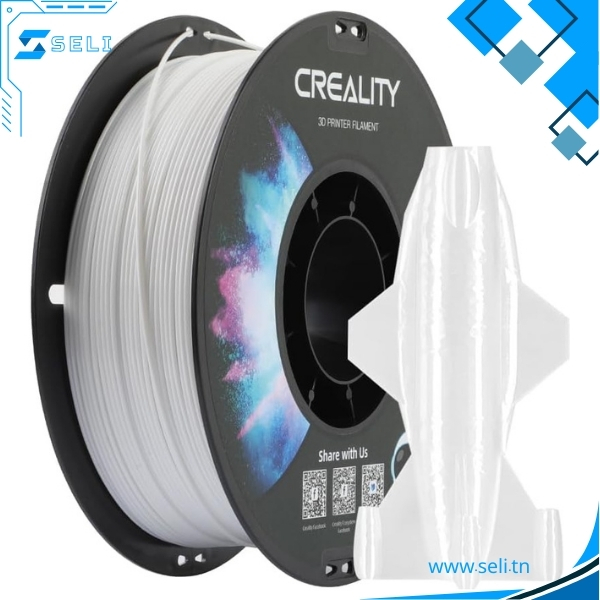 CREALITY FILAMENT 1KG 1.75 MM PETG BLANC 1KG 3301030034.Arduino tunisie