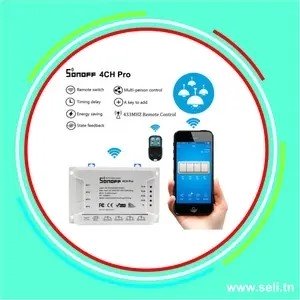 SONOFF SMART PRO RF RELAIS 4 CANAUX 10A.Arduino tunisie