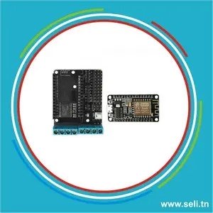 BOUCLIER MOTEURS POUR NODE MCU 8266 ESP-12E .Arduino tunisie