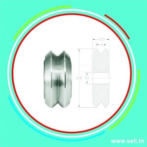 GALET EN ACIER INOXYDABLE A ROULEMENT 625ZZ TYPE V ID=5MM  - OD=24MM.Arduino tunisie