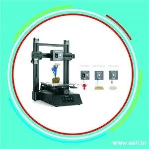 CP-01 3 EN 1 IMPRIMANTE 3D + GRAVURE LASER + CNC 200X200X200MM.Arduino tunisie
