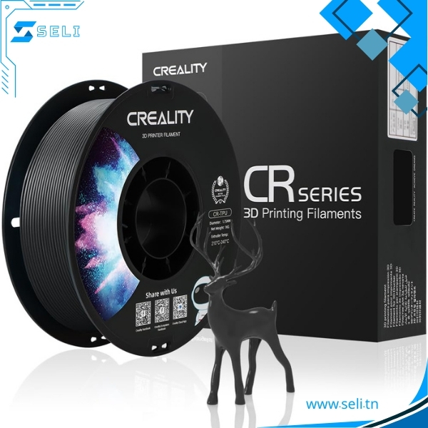 CREALITY FILAMENT 1KG 1.75 MM TPU NOIR 1KG 3301040040.Arduino tunisie