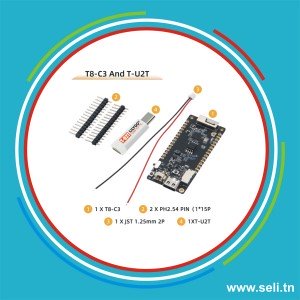 LILYGO  TTGO T8-C3+T-U2T V1.0 ASP-C3 RISC-V CARTE DE DEVELOPPEMENT .Arduino tunisie