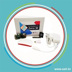 KIT RASPBERRY PI ZERO W +SD CARTE+ALIMENTATION+BOTIER+HDMI ADAP.+GPIO.Arduino tunisie