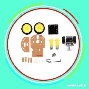 MICRO BIT: KIT CHASSIS 2WD POUR MICRO BIT.Arduino tunisie