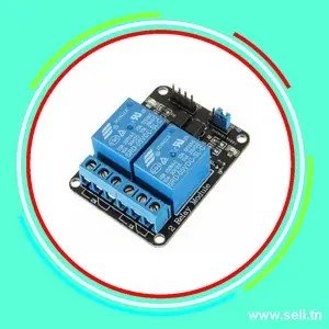 MODULE RELAIS 2 CANAUX ISOLES 3V.Arduino tunisie