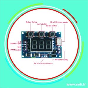 MODULE GENERATEUR DE SIGNAL PWM 2 CHANNEL 1HZ-150KHZ.Arduino tunisie