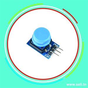 MODULE BOUTON POUSSOIR AVEC CAPOT COLEUR BLEU.Arduino tunisie