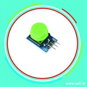 MODULE BOUTON POUSSOIR AVEC CAPOT COLEUR VERT.Arduino tunisie