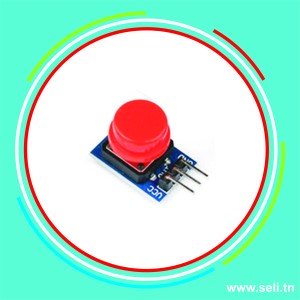 MODULE BOUTON POUSSOIR AVEC CAPOT COLEUR ROUGE.Arduino tunisie