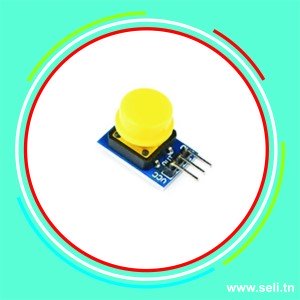 MODULE BOUTON POUSSOIR AVEC CAPOT COLEUR JAUNE.Arduino tunisie