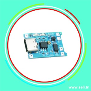 MODULE DE CHARGE BATERRIE - USB TYPE C  AVEC PROTECTION 5V 1A POUR BATTERIE 18650.Arduino tunisie