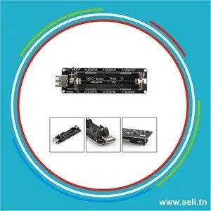 MODULE DE CHARGE /SUPPORT POUR UNE BATTERIE 18650 AVEC PROTECTION DE SURCHARGE SORTIE 5V/4MA-3V/1A.Arduino tunisie