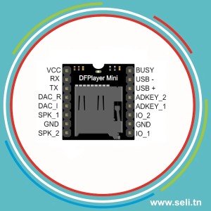 MODULE MINI DFPLAYER MP3 DFR0299.Arduino tunisie