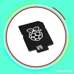 CARTE MEMOIRE SD  16GB OFFICIELLE POUR RASPBERRY PI4 + NOOBS V3.6.0 + SUPPORT.Arduino tunisie