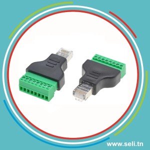 ADAPTATEUR RJ45 MALE - 8P A VISSER.Arduino tunisie