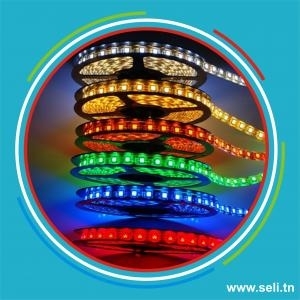 RUBAN LED RGB 5M 72W (14,4 W/M) - 60 LED 5050/M - IP44.Arduino tunisie