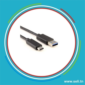 CORDON USB 2.0 AM/USB TYPE-C 2.4A .Arduino tunisie