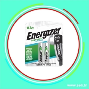 PILE ENERGIZER RECHARGEABLE 1,2V AA - 2300mAh NH15 (BP2 2 PILES).Arduino tunisie