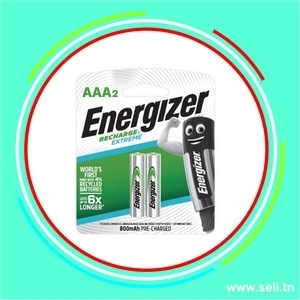 PILE ENERGIZER RECHARGEABLE 1,2V AAA  800mAh NH12 (BP2 2 PILES).Arduino tunisie