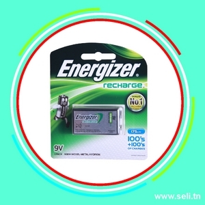 PILE ENERGIZER 9V RECHARGEABLE 175mAh.Arduino tunisie