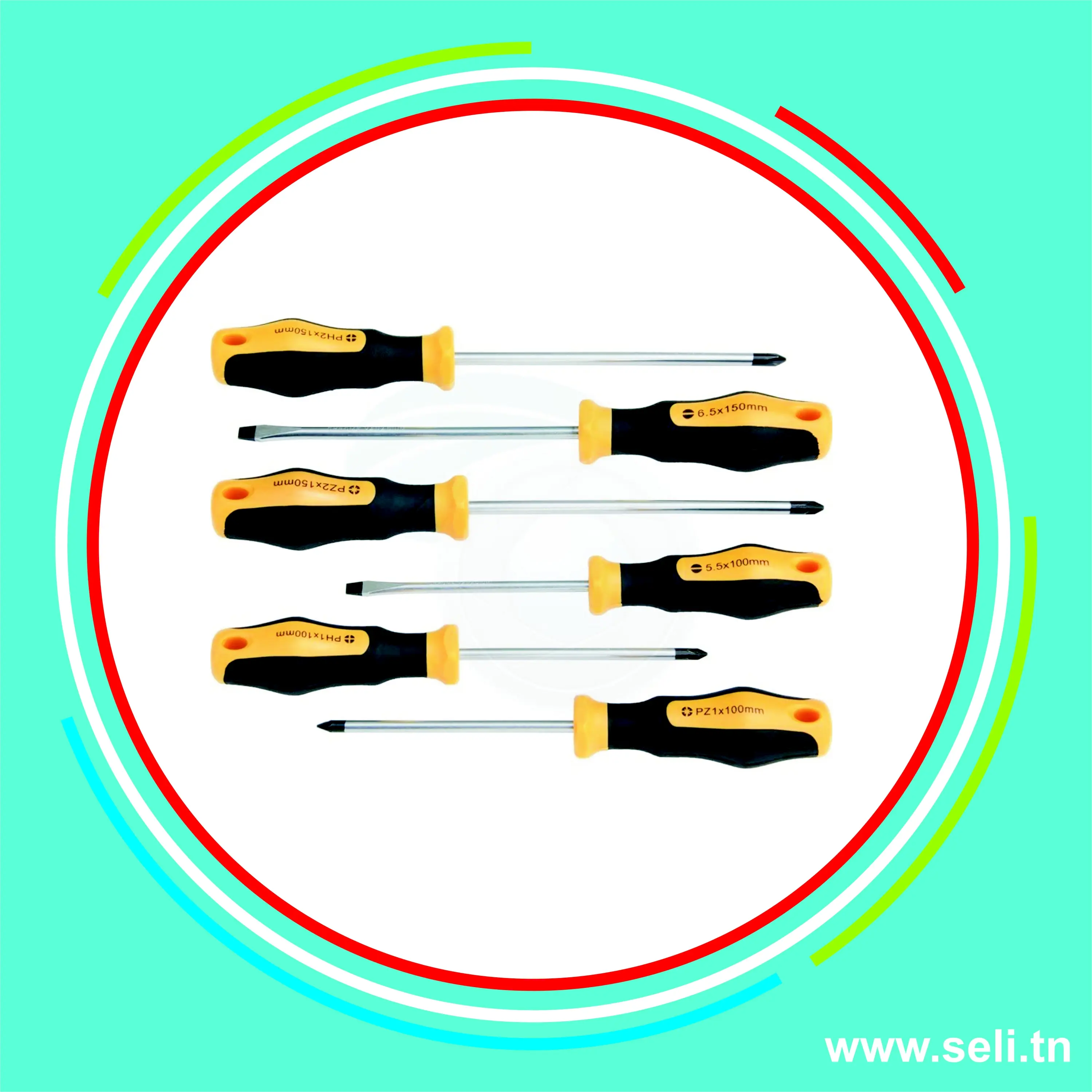 JEU  DE 6 TOURNEVIS PROFESSIONNEL REF:20014.Arduino tunisie