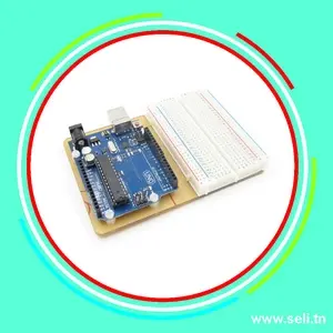 SUPPORT POUR ARDUINO UNO ET PLAQUE D ESSAIS 400 POINTS PES400.Arduino tunisie