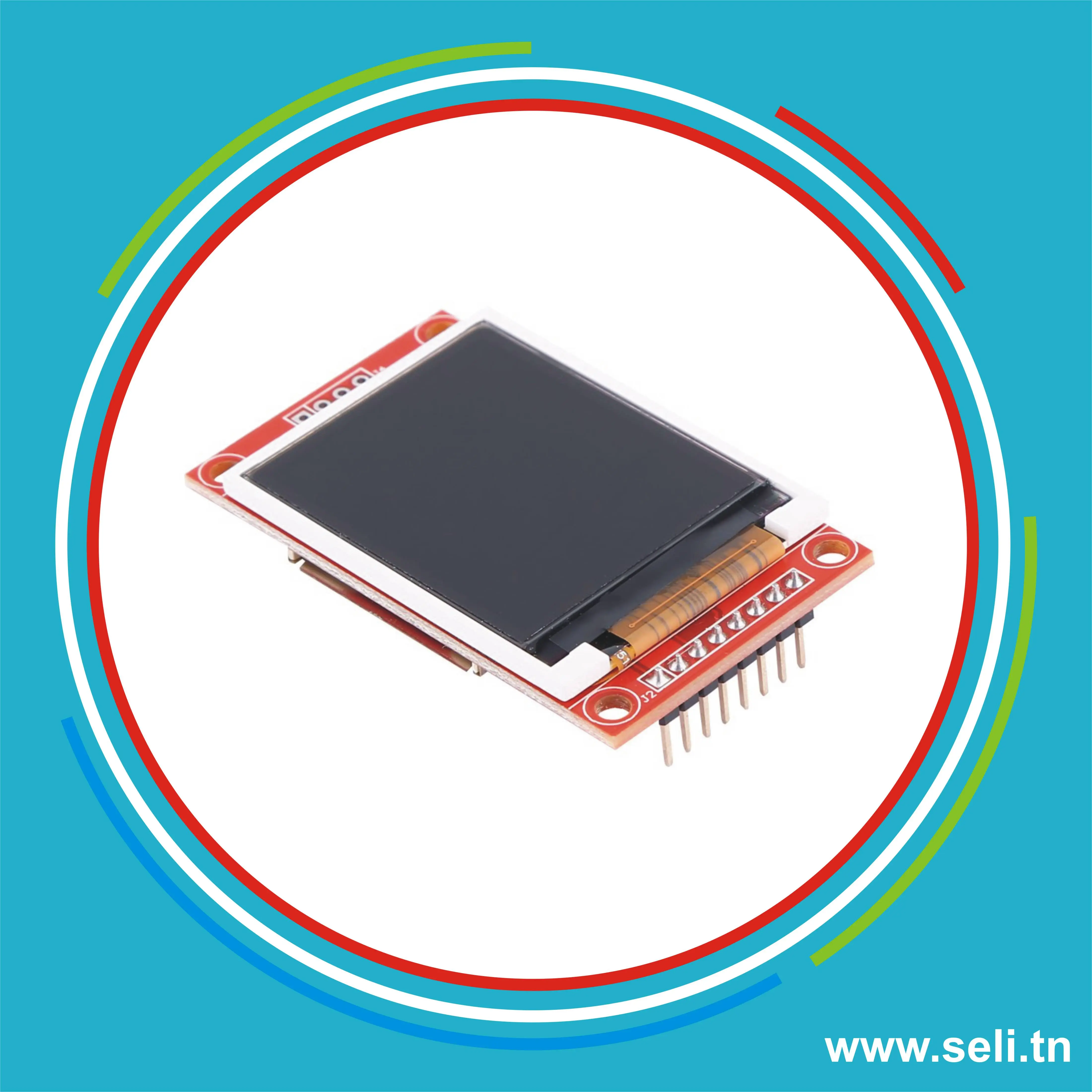 1.8 POUCE ECRAN 128X160 SPI 4IO DRIVER IC : ST7735.Arduino tunisie