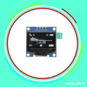 AFFICHEUR 128X64 OLED I2C 0.96 POUCE COULEUR BLANC SSD1306.Arduino tunisie