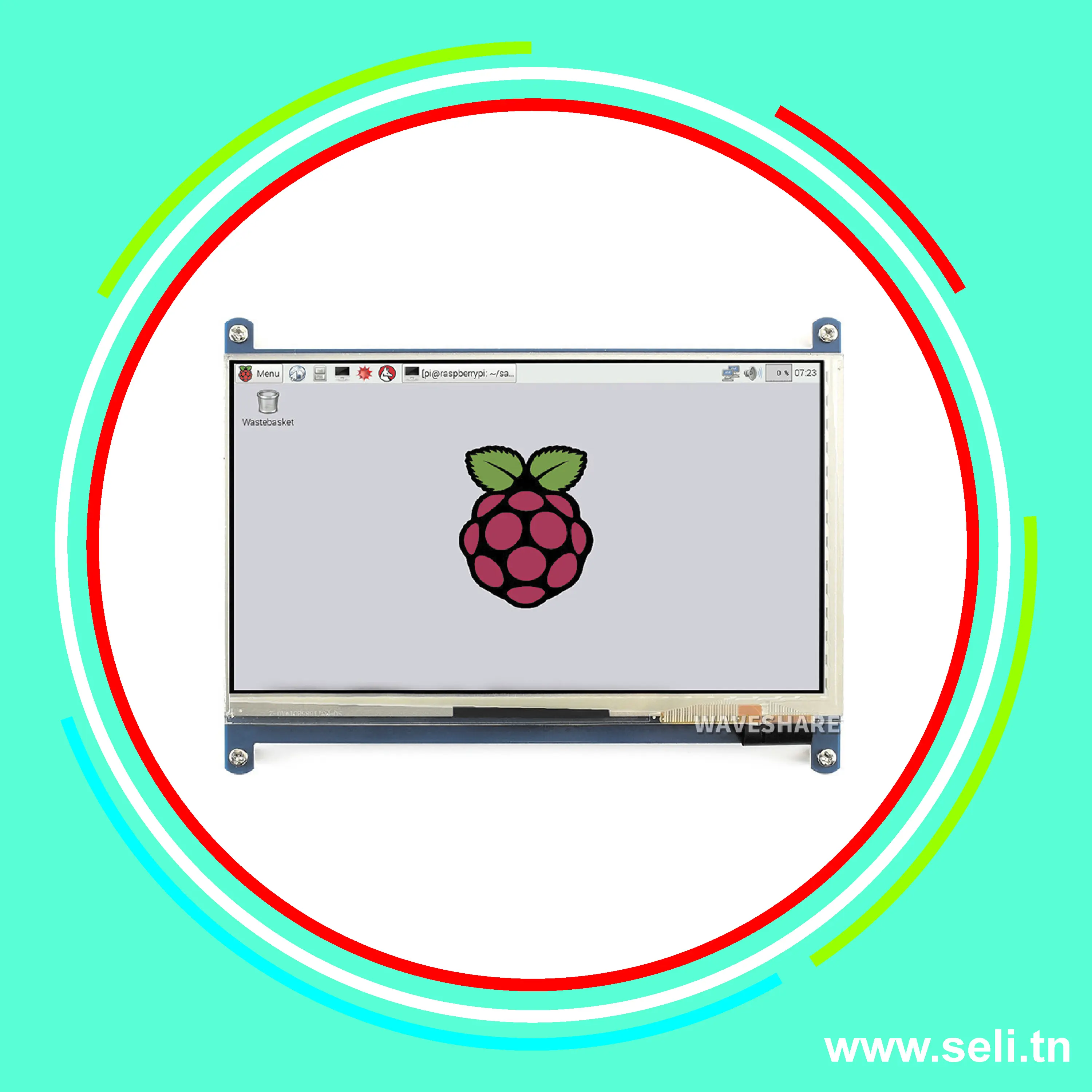 ECRAN TACTILE CAPACITIF 7 POUCES 1024X600 LCD (C) . HDMI . IPS 11199 FAIBLE CONSOMMATION .Arduino tunisie