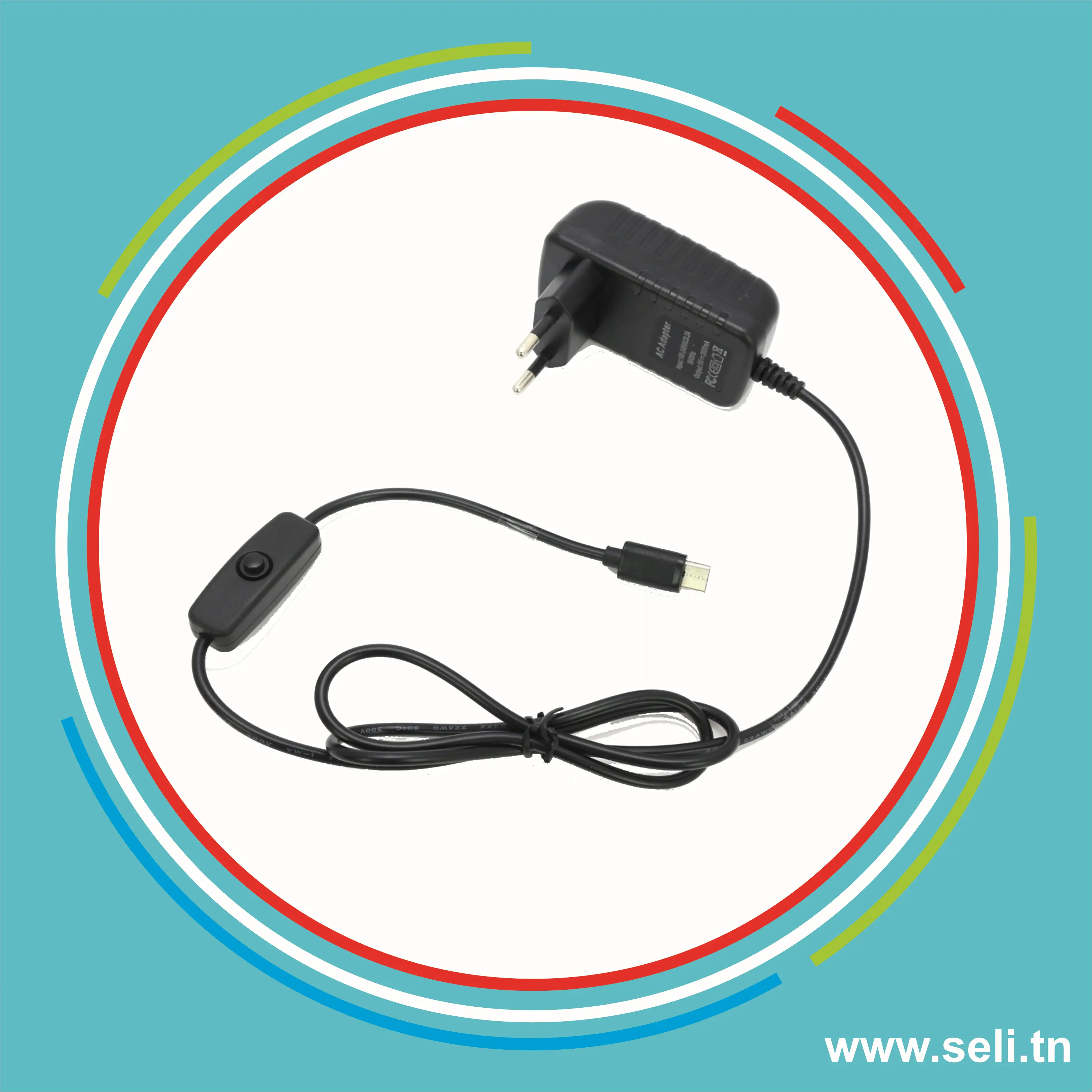 TRANSFORMATEUR-ADAPTATEUR 5V-3A USB TYPE C POUR RASPBERRY PI4.Arduino tunisie