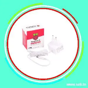 ALIMENTATION OFFICIELE 5V 15.3W USB TYPE C BLANC POUR RASPBERRY PI4.Arduino tunisie