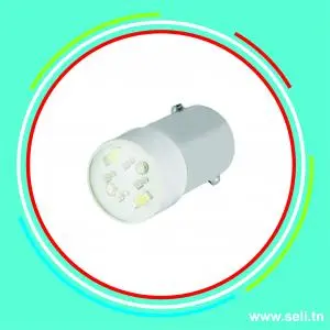 LAMPE LED BLANCHE BA9S/A 24VDC POUR VOYANT ET BOUTON LUMINEUX.Arduino tunisie