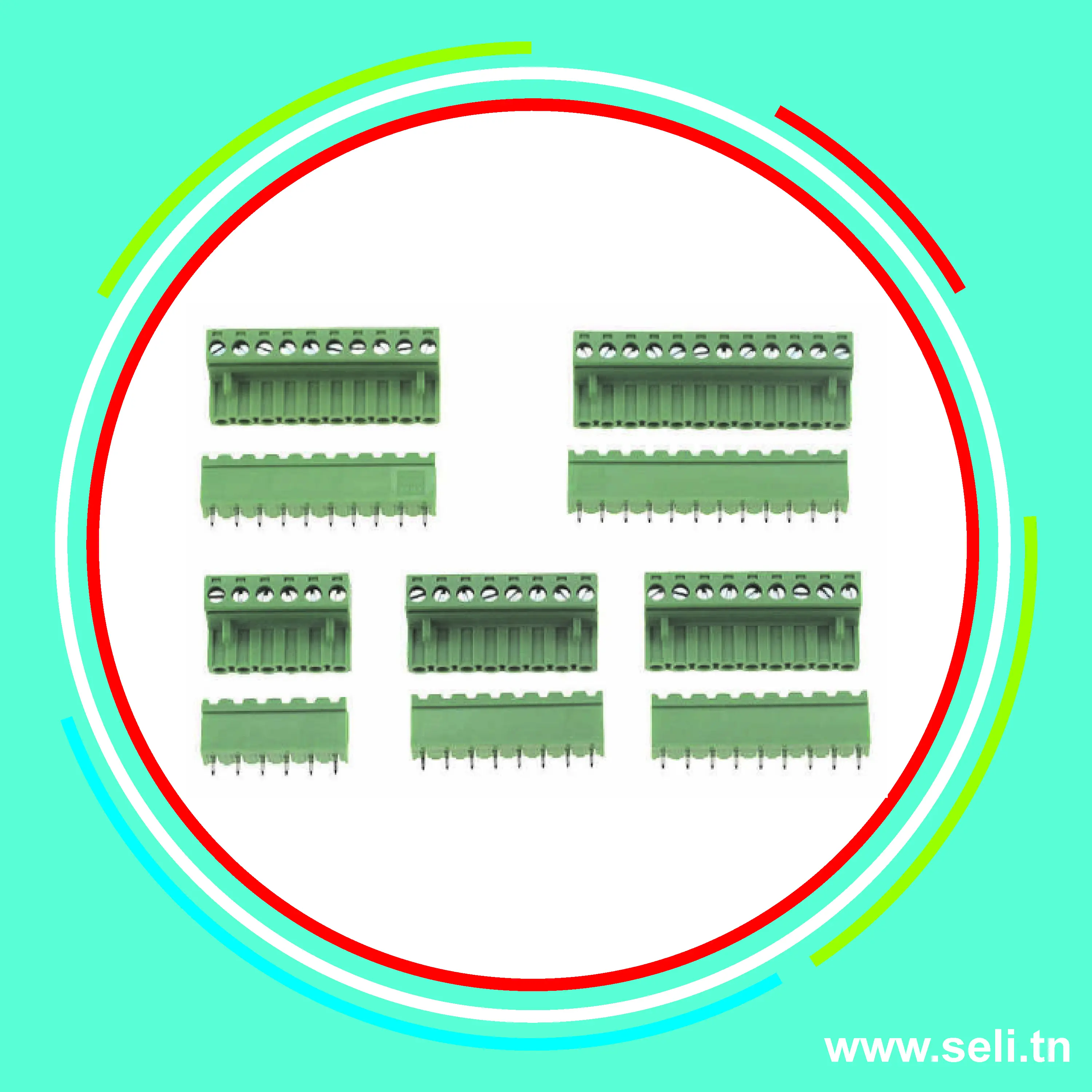 BLOC DE CONNECTEUR DROIT FEMELLE A VISSER 6P POUR PCB KF2EDGK.Arduino tunisie