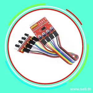 CAPTEUR DE DETECTION LIGNE 4 CHAINES IR.Arduino tunisie