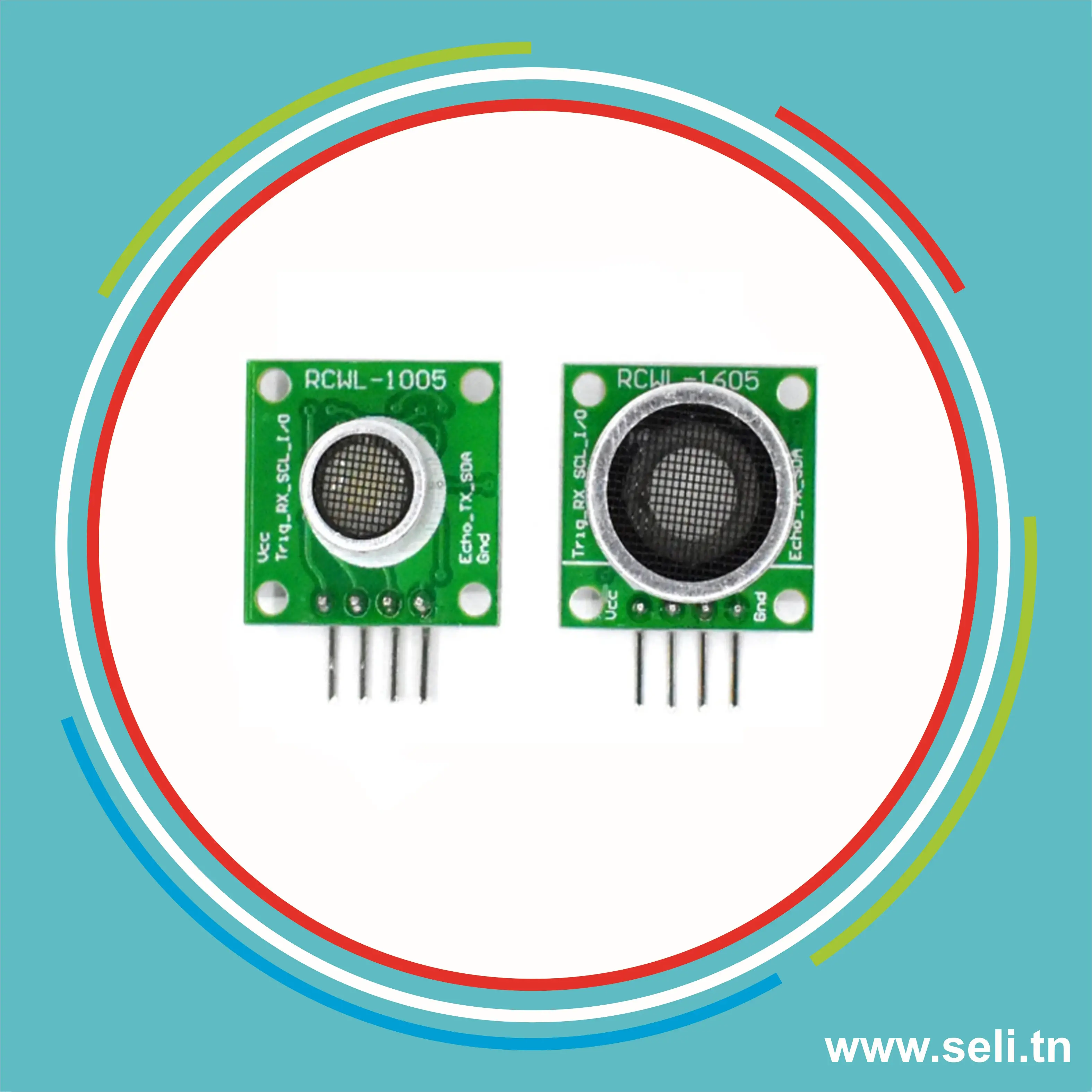 RCWL-1605 CAPTEUR TELEMETRIE ULTRASONIQUE OUVERT 25-400CM 2.8-5.5V I2C.Arduino tunisie