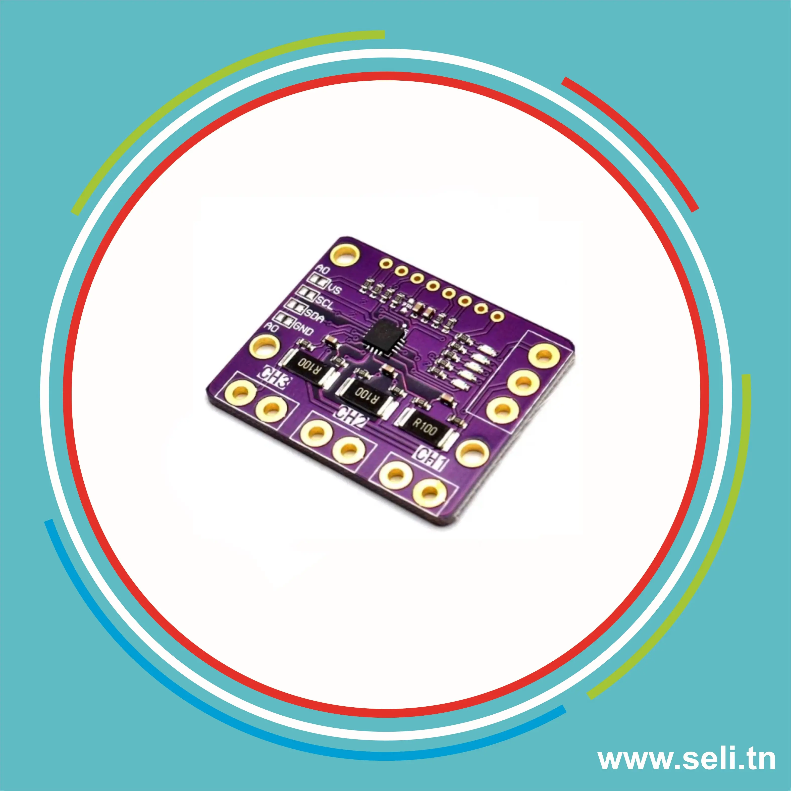 MCU-3221 INA3221  MONITEUR DE PUISSANCE 3 CANAUX I2C .Arduino tunisie