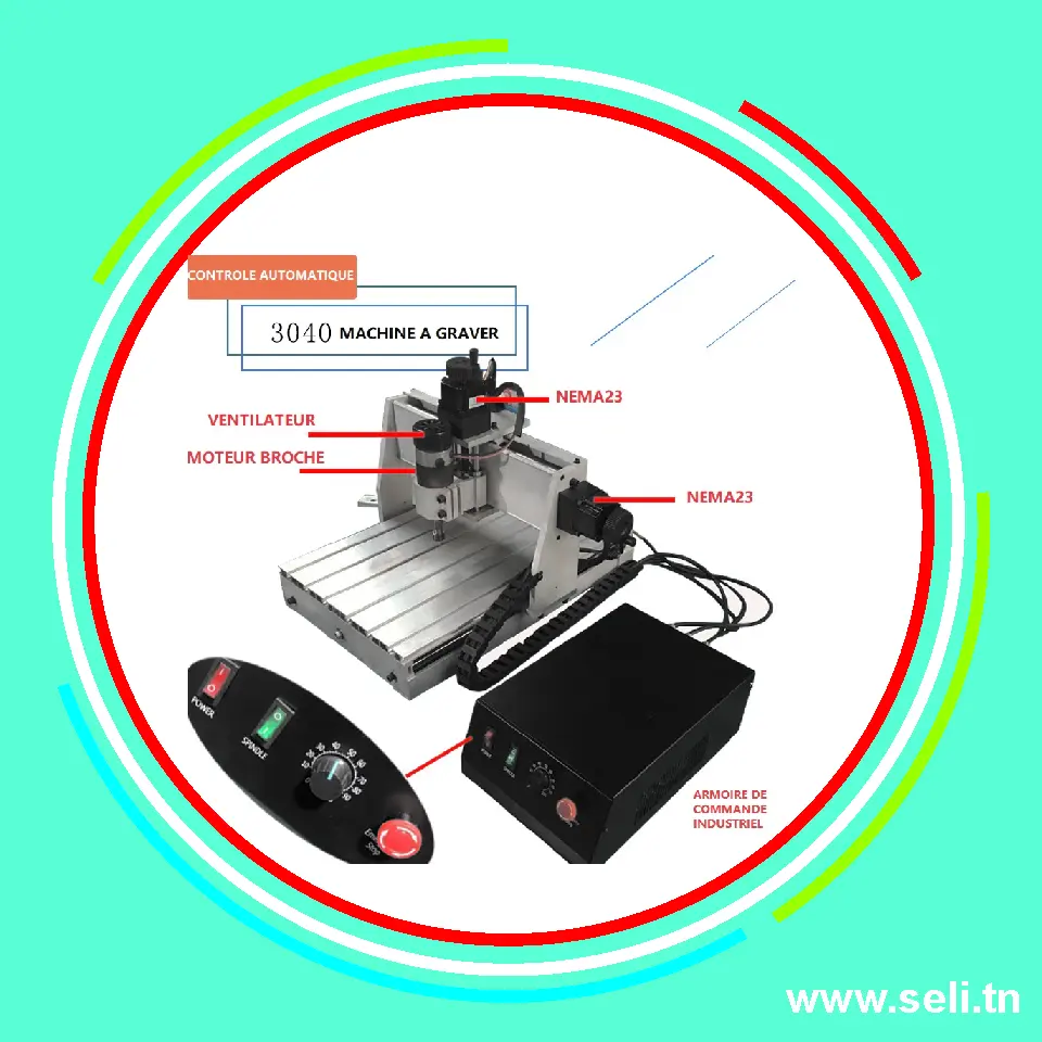 MACHINE A GRAVER CNC 3 AXES AVEC CONTROLEUR AUTOMATIQUE 300X400MM.Arduino tunisie