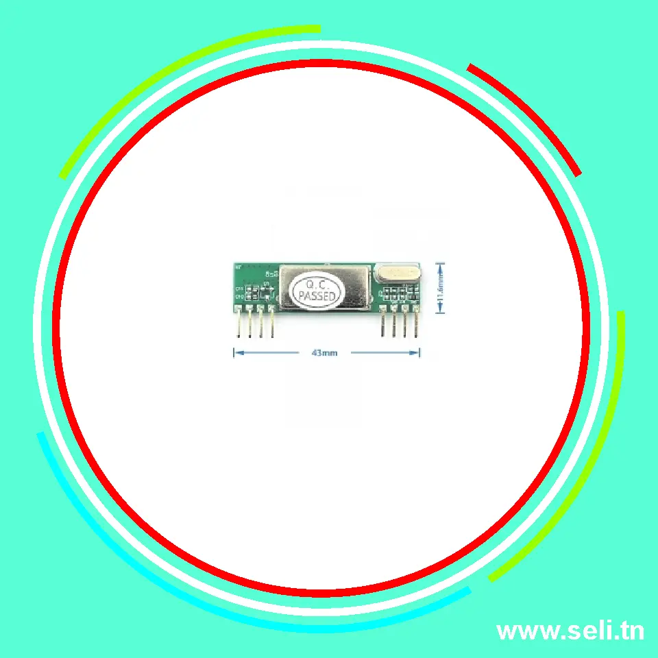 RXB6 MODULE RADIO 433MHZ SUPERHETERODYNE AVEC DECODEUR.Arduino tunisie