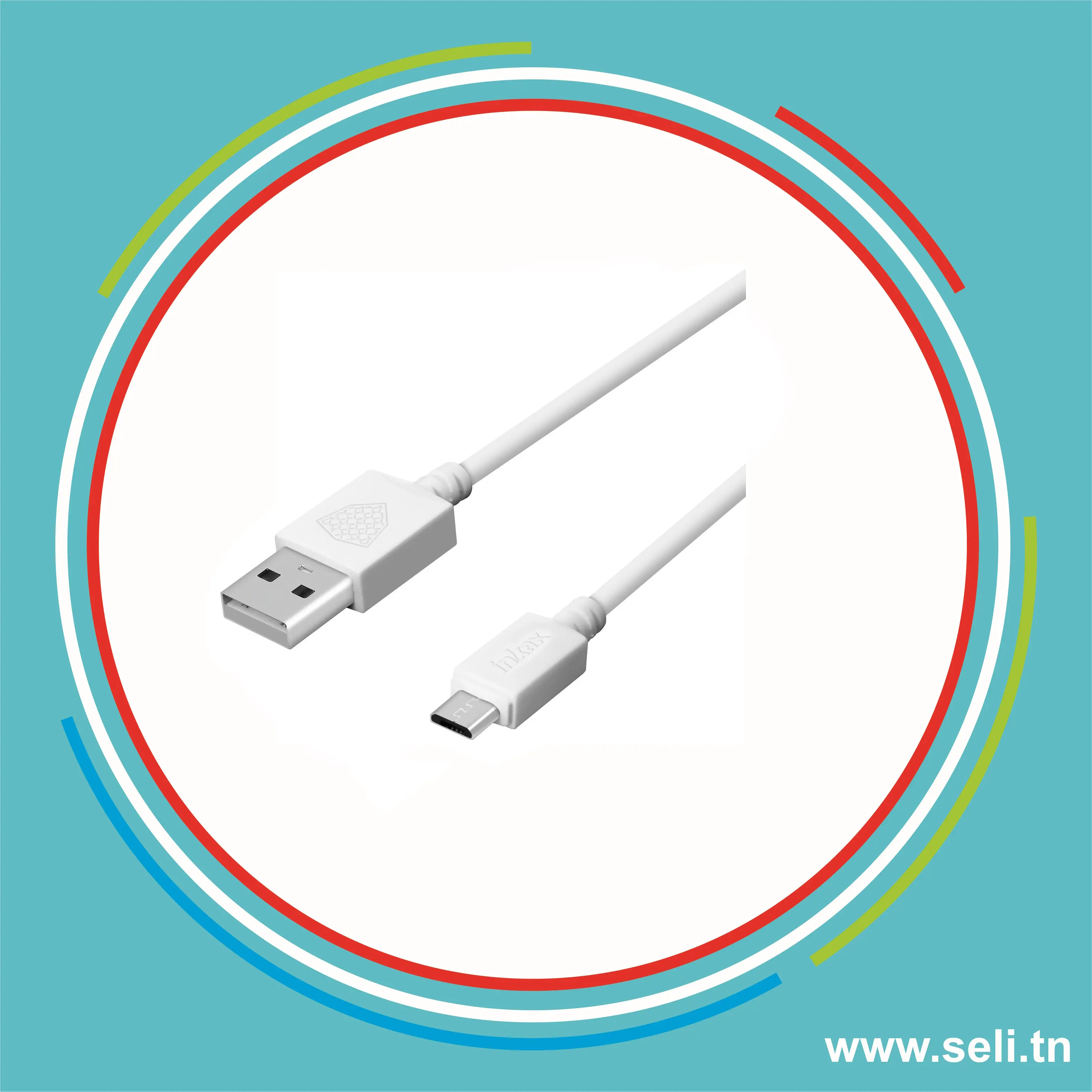 CORDON DATA USB-MICRO KAKUSIGA 3.1A KSC-805.Arduino tunisie