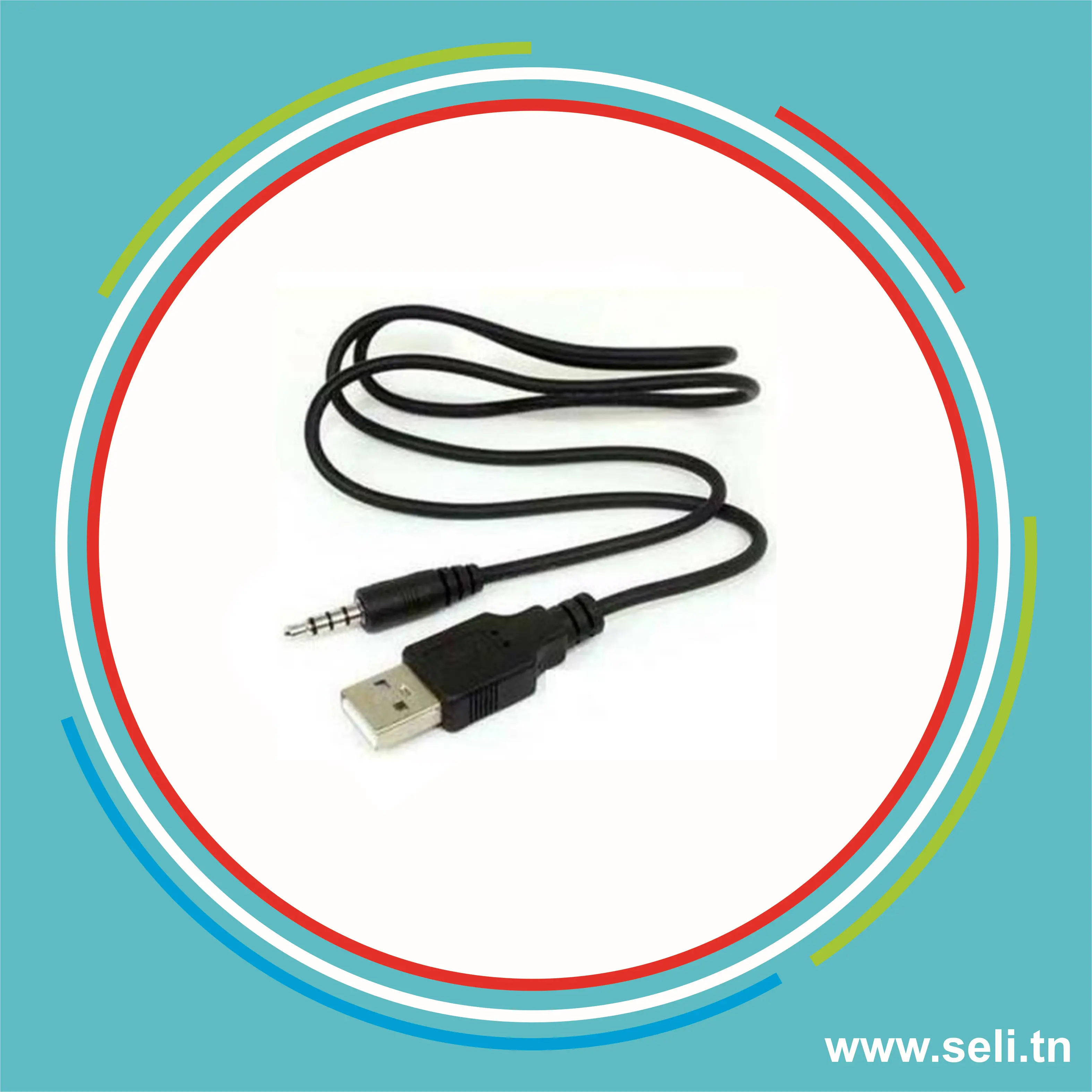 CORDON ADAPTATEUR USB-JACK 3.5MM.Arduino tunisie