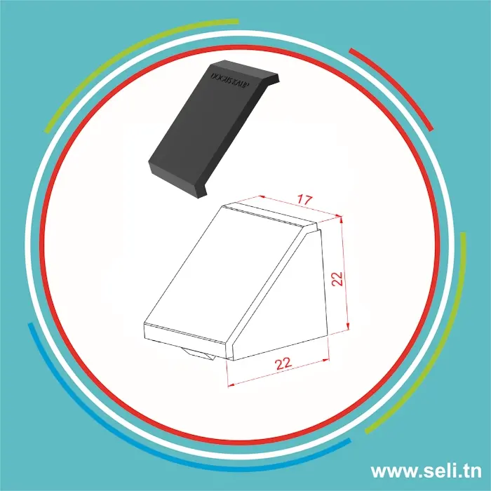 COUVERCLE EN PLASTIQUE POUR EQUERRE LARGE EQL2025.Arduino tunisie