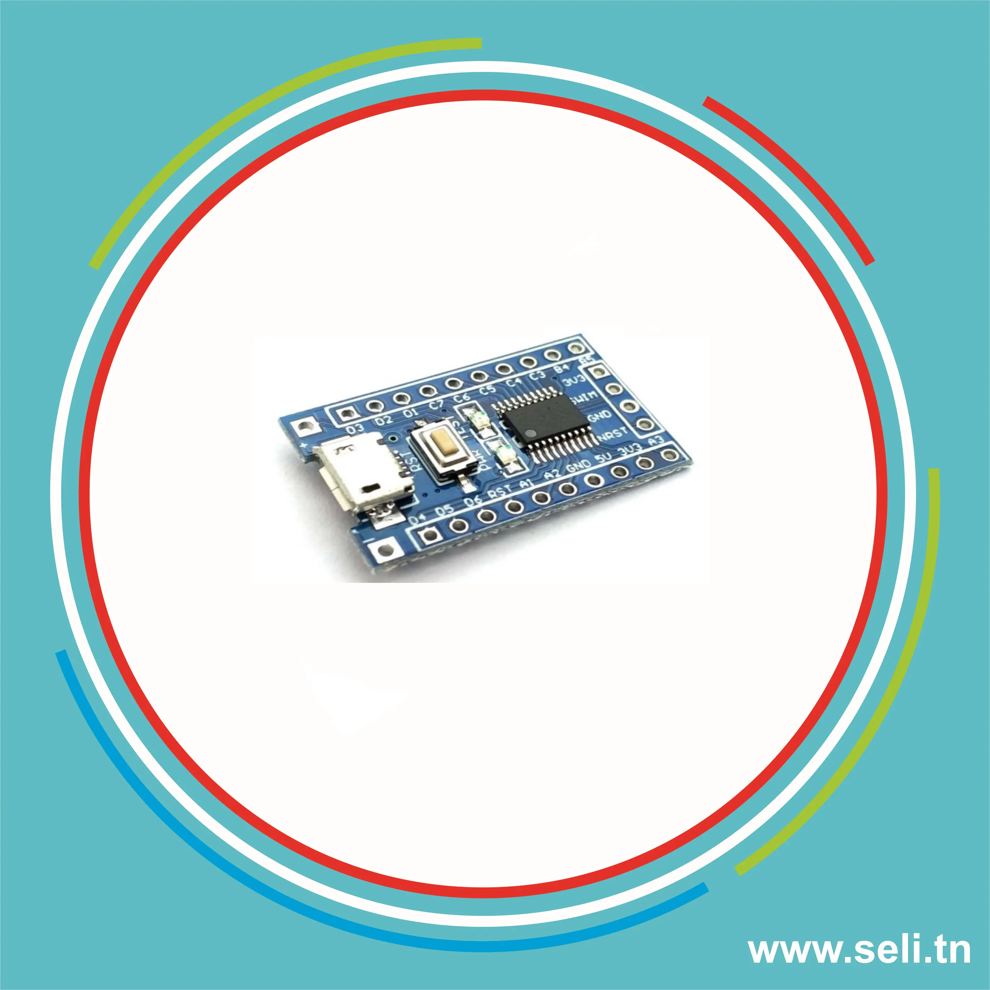 CARTE DE DEVELOPPEMENT STM8S003F3P6.Arduino tunisie