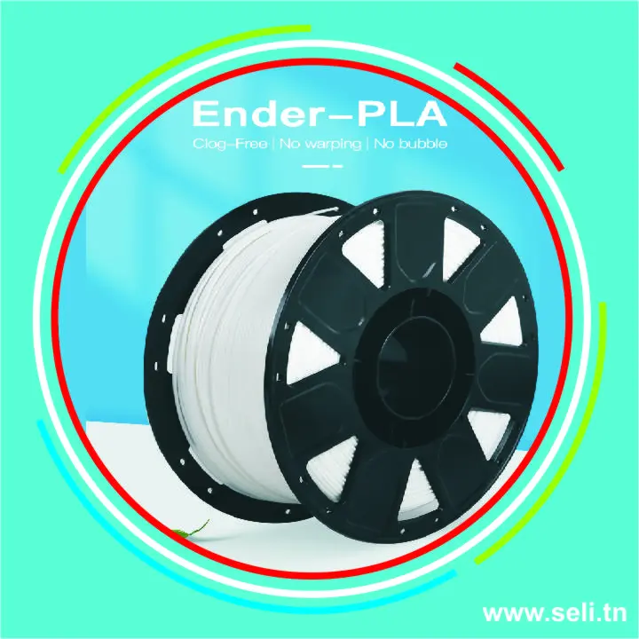 ENDER FILAMENT 1KG 1.75 MM PLA BLANC 1KG.Arduino tunisie