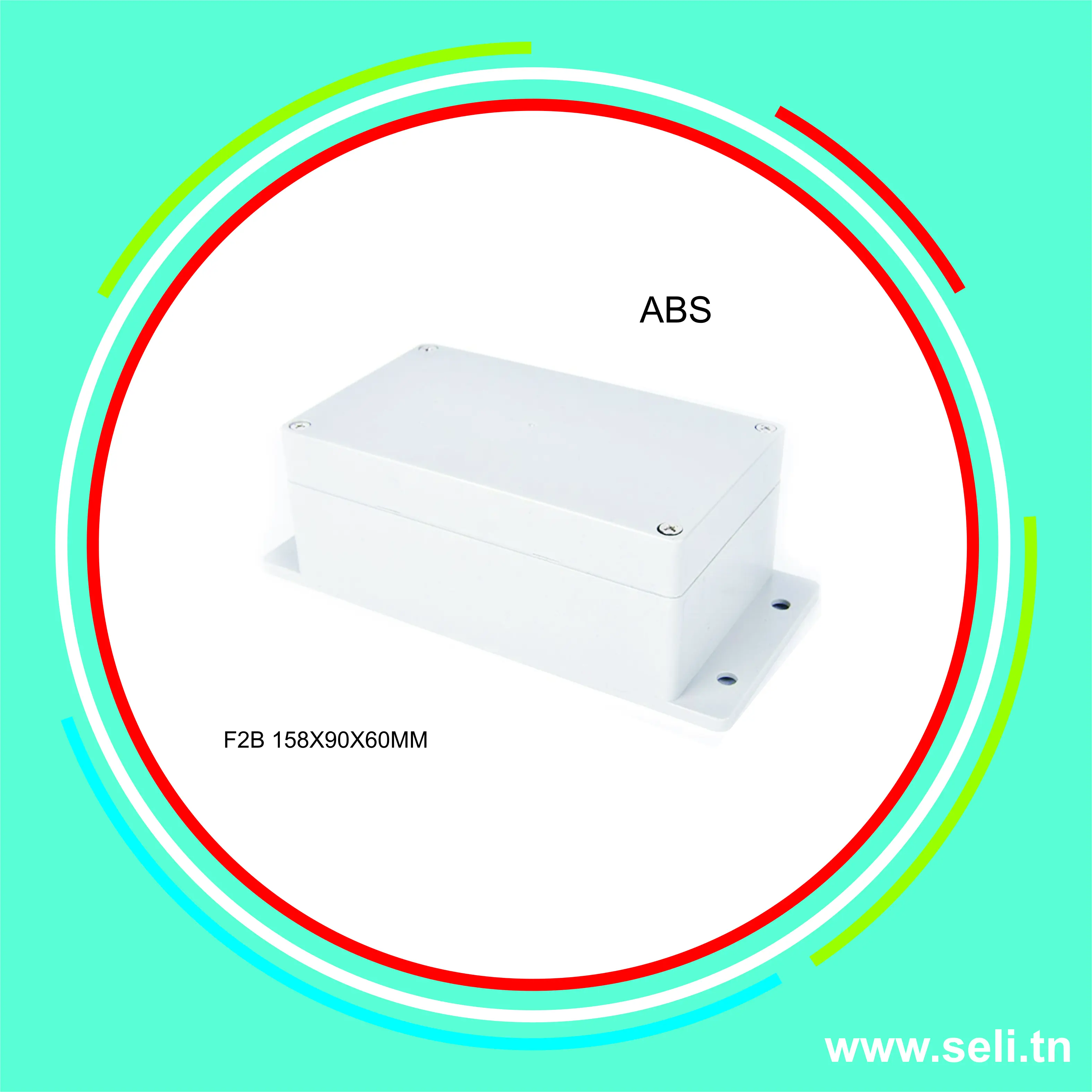 F2B BOITIER IVOIR EN ABS 158X90X60MM.Arduino tunisie