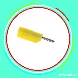 FICHE BANANE MALE 4MM JAUNE AVEC PRISE ARRIERE.Arduino tunisie