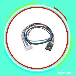 CABLE DE RACCORDEMENT 4 FILS 4P/6P POUR NEMA17 L=1M.Arduino tunisie